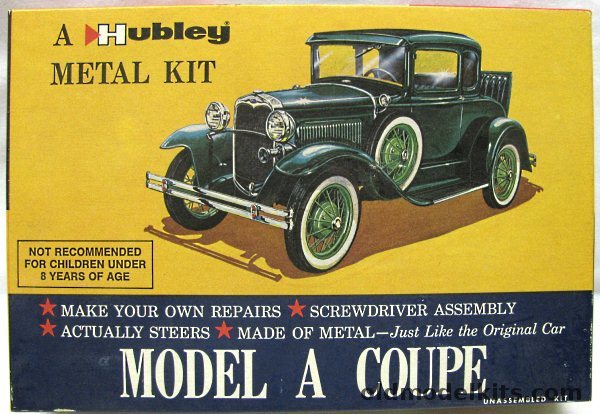 Hubley 1/20 Ford Model A Coupe, 4861 plastic model kit